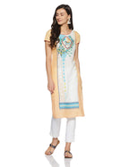 Aurelia WomenS Synthetic Graphic Print Straight Kurta (18Fek13569-62962_Orange_Large)