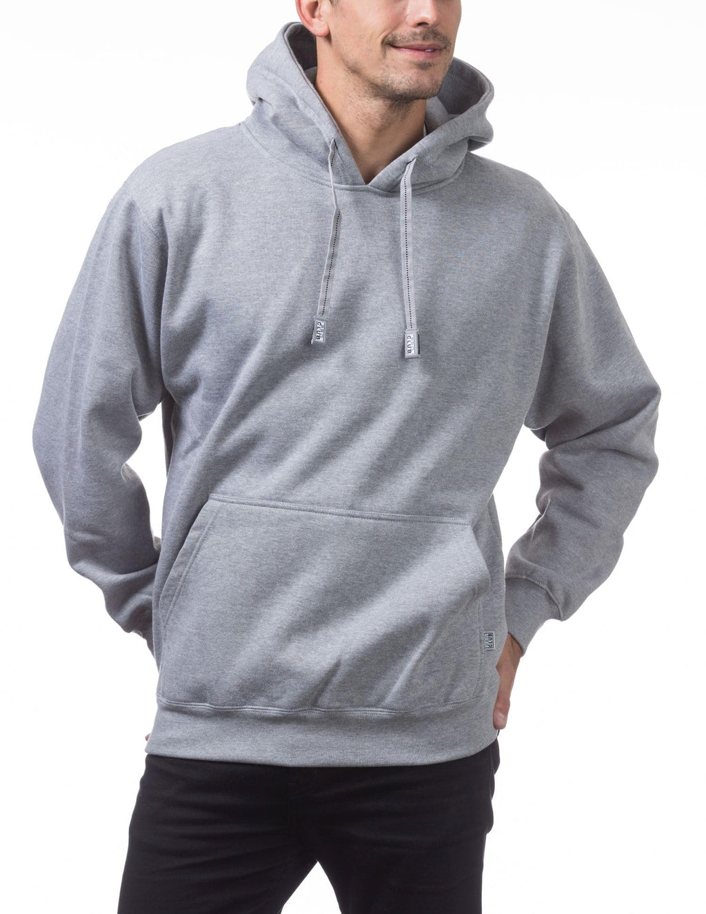 Pro Club Men's Heavyweight Pullover Hoodie (13oz), 2X-Large, Heather Gray