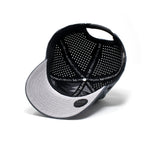 melin A-Game Hydro, Performance Snapback Hat, Water-Resistant Baseball Cap for Men & Women, Heather Light Blue, Small