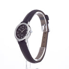 Timex Women's Easy Reader 25mm Watch - Silver-Tone Case Black Dial with Black Leather Strap