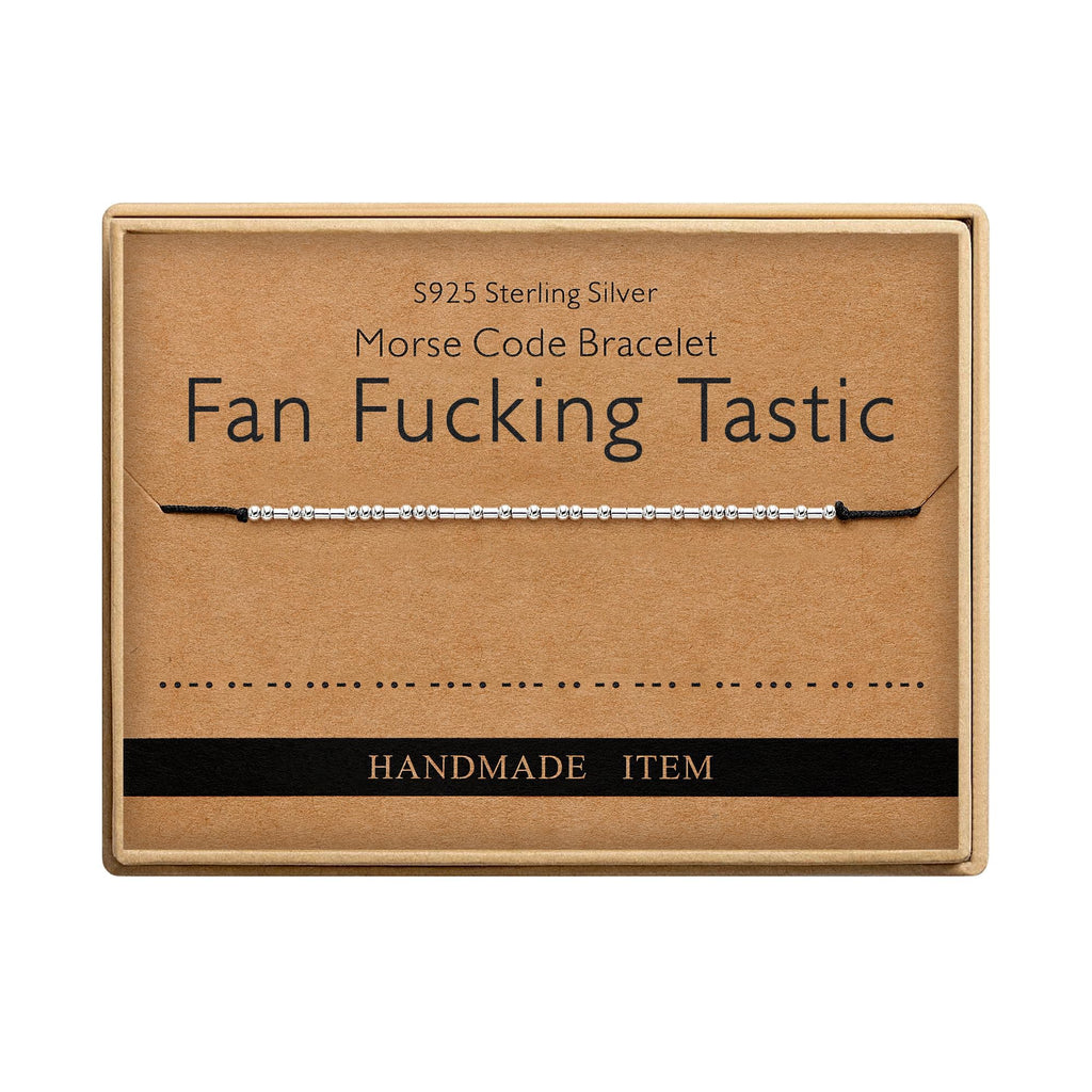 Funny Gifts for Best Friends Fan F**king Tastic Bracelets for Women Morse Code Bracelet for Women Inspirational Jewelry for Wome