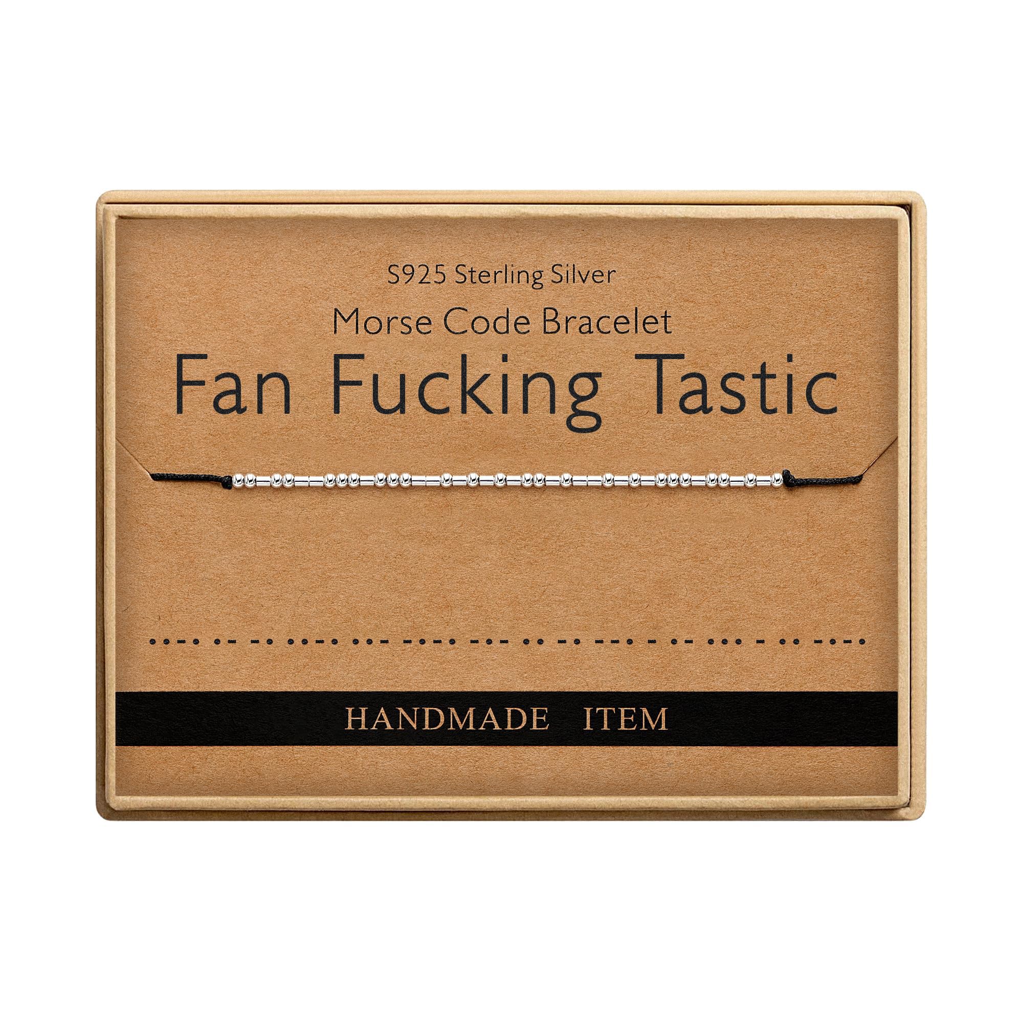 Funny Gifts for Best Friends Fan F**king Tastic Bracelets for Women Morse Code Bracelet for Women Inspirational Jewelry for Wome