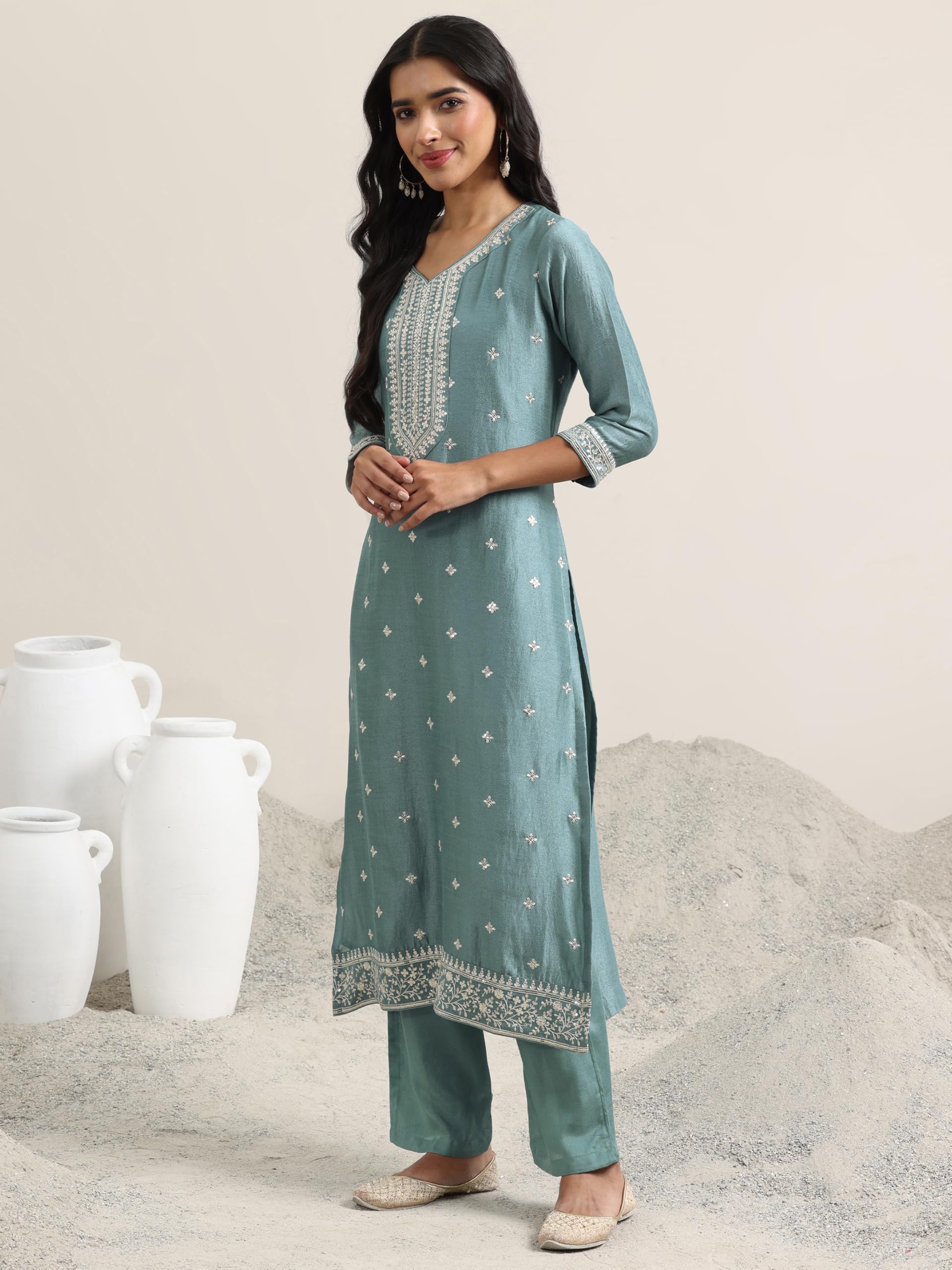 Libas WomenS Silk Blend Kurta Set (99523