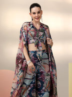 Libas Womens Printed Chiffon Co-Ord Set For Women
