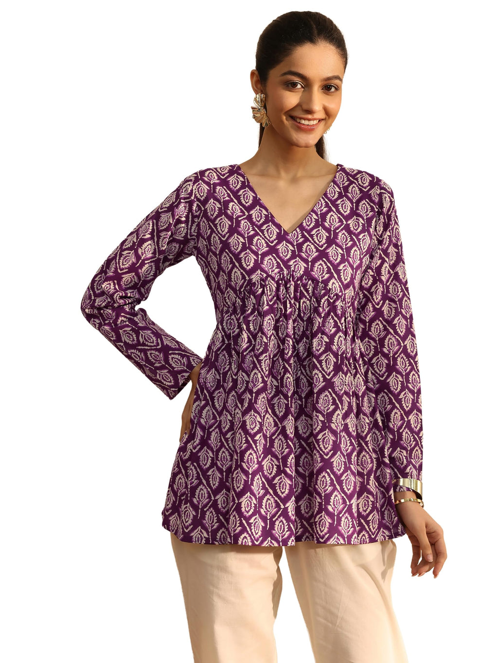 Libas Printed Cotton A-Line Tunic-98349Xxl