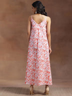 Libas WomenS Cotton A-Line Maxi Dress (26911_White