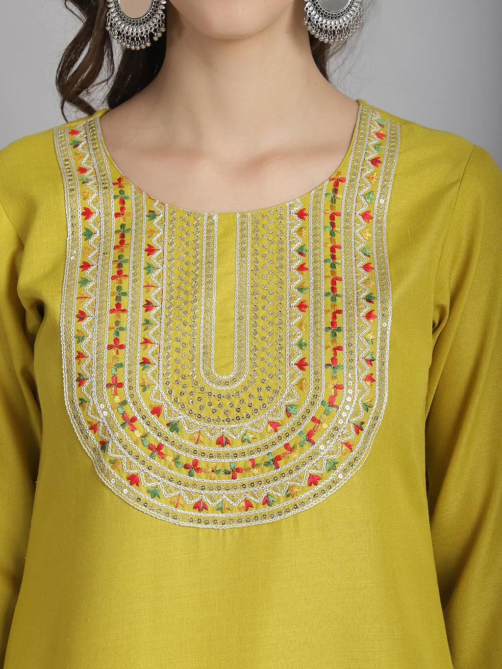 Klosia Women Embroidery Kurta And Pant Set With Dupatta | Emboidery | Kurta Set | Ethnic Set | Suit | Wedding | Festive Wear | (