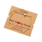 JoycuFF Best Friend Morse Code Bracelets for Women Gold Christmas Gifts for Teen Girls Coworker Leaving Gifts Fashion Best Frien