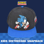 Sonic The Hedgehog Baseball Cap, Kids Adjustable Baseball Hat, Black, One Size