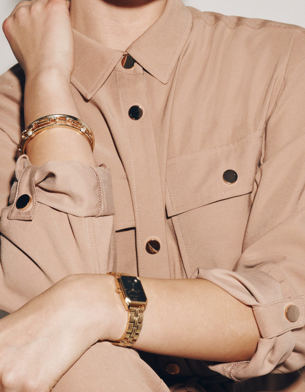 Anne Klein Dress Watch (Model: AK/3774BKGB), Gold/Black