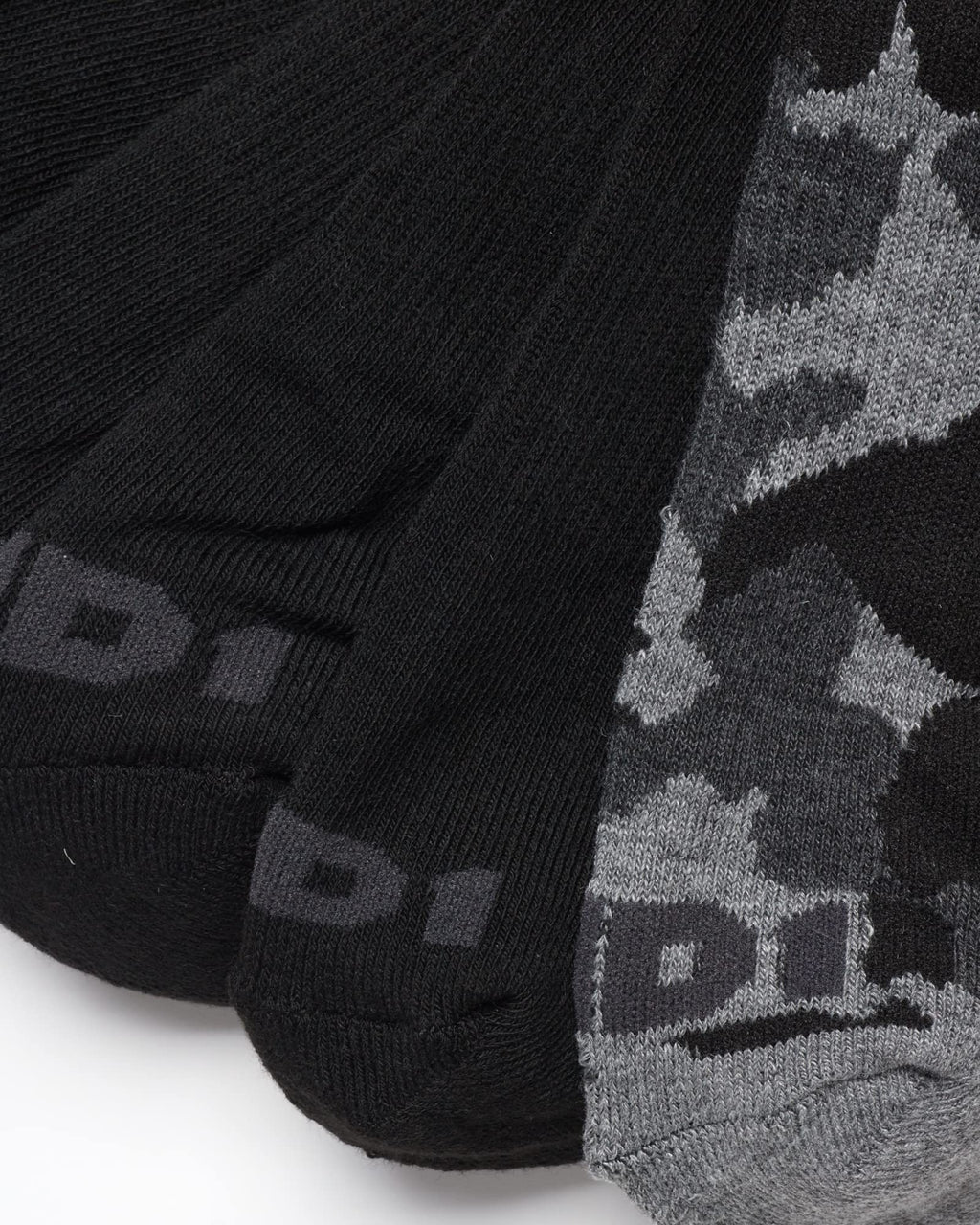 AND1 Men's Athletic Arch Compression Cushion Comfort Crew Socks (12 Pack), Size 6-12.5, Black Camo