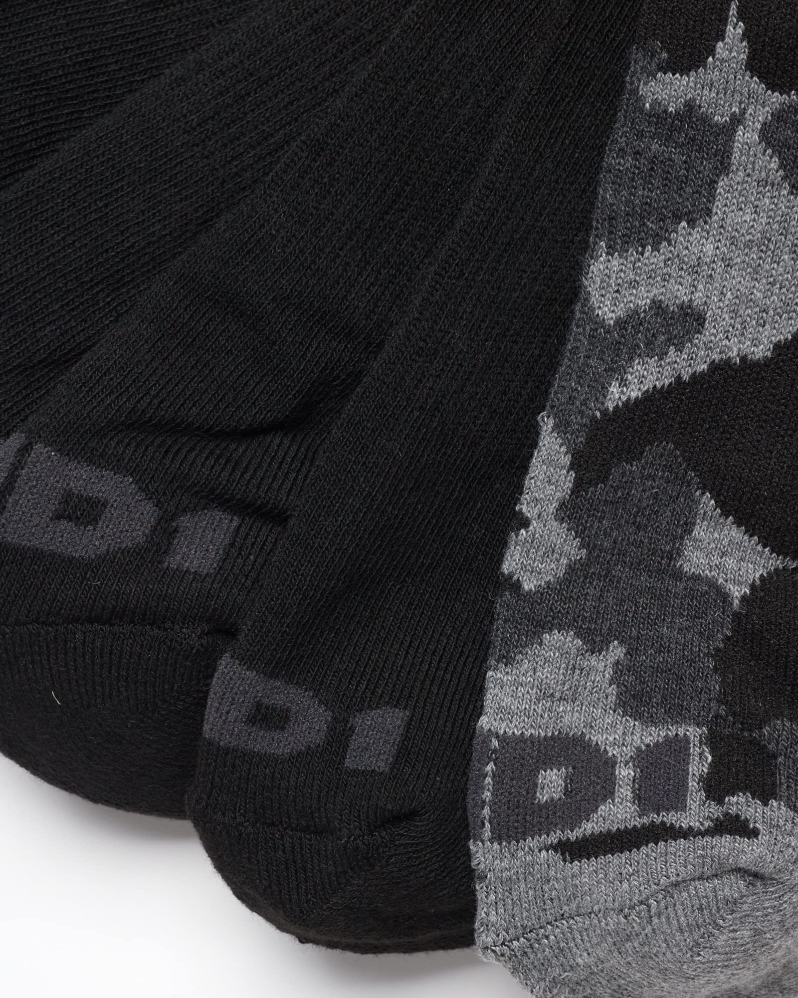 AND1 Men's Athletic Arch Compression Cushion Comfort Crew Socks (12 Pack), Size 6-12.5, Black Camo