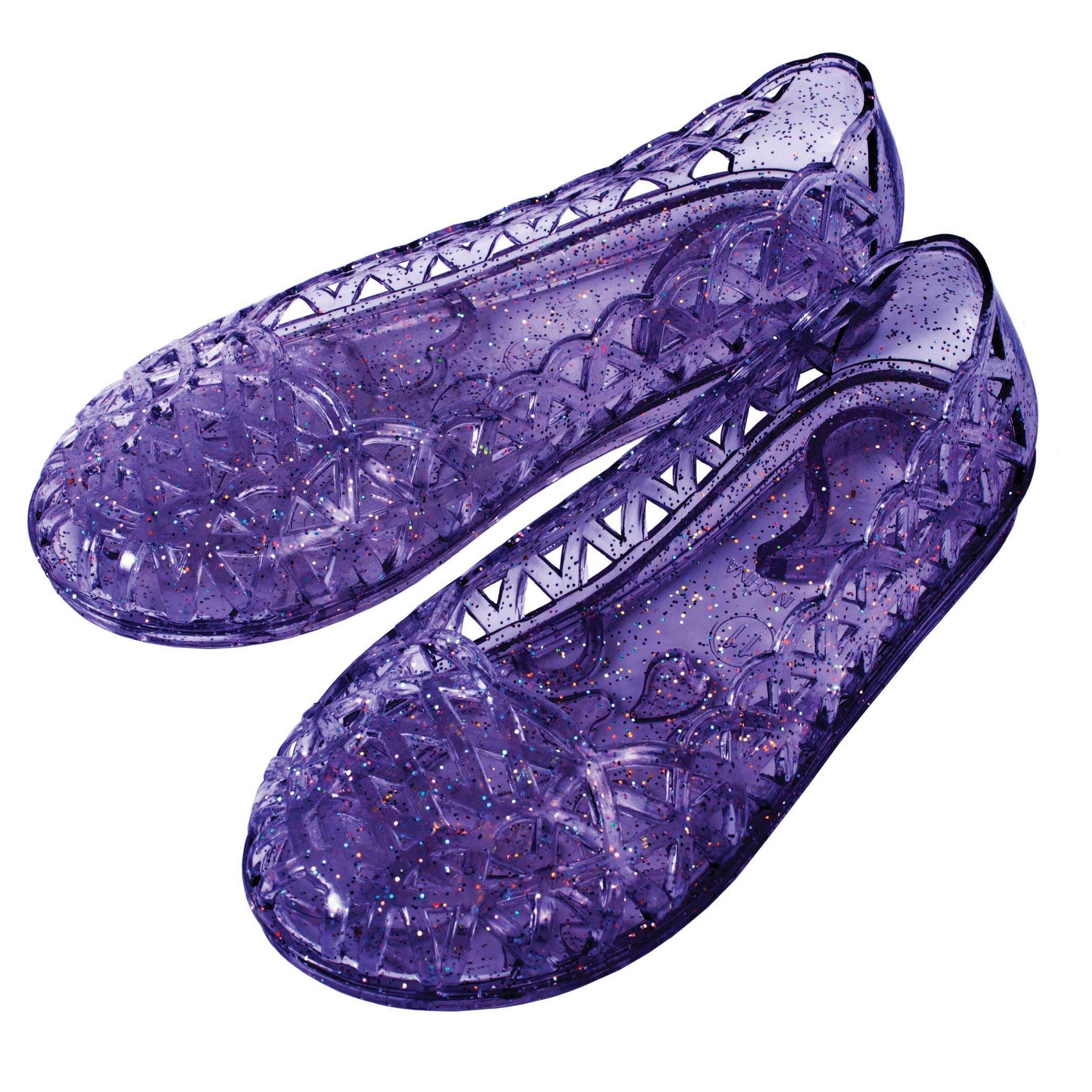 Heart Sole Girl Jellies Shoes - 12 Purple by DelSol for Kids - 1 Pair Shoes