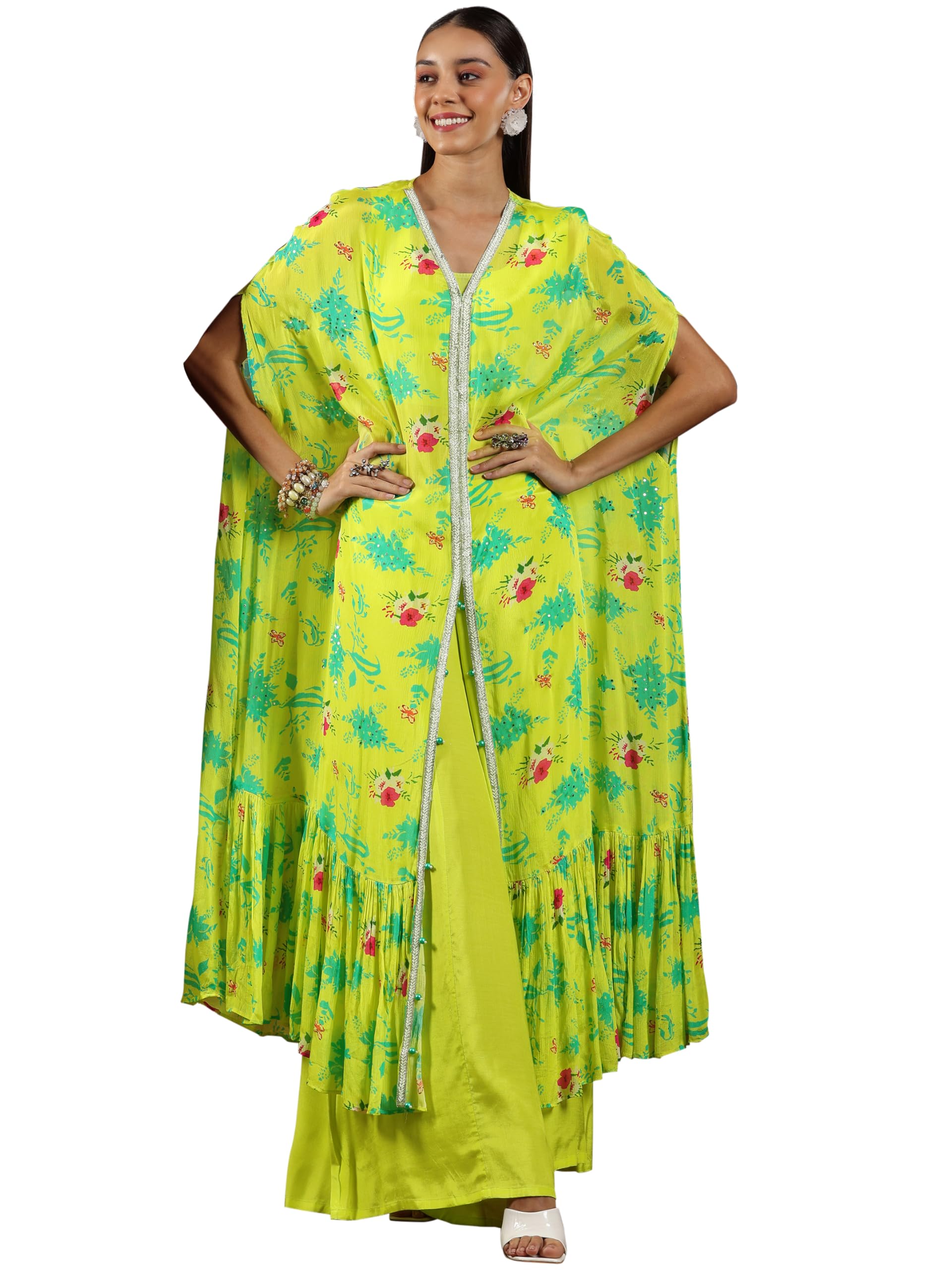 Libas Art Womens Solid Silk Blend Co-ord Set for Women
