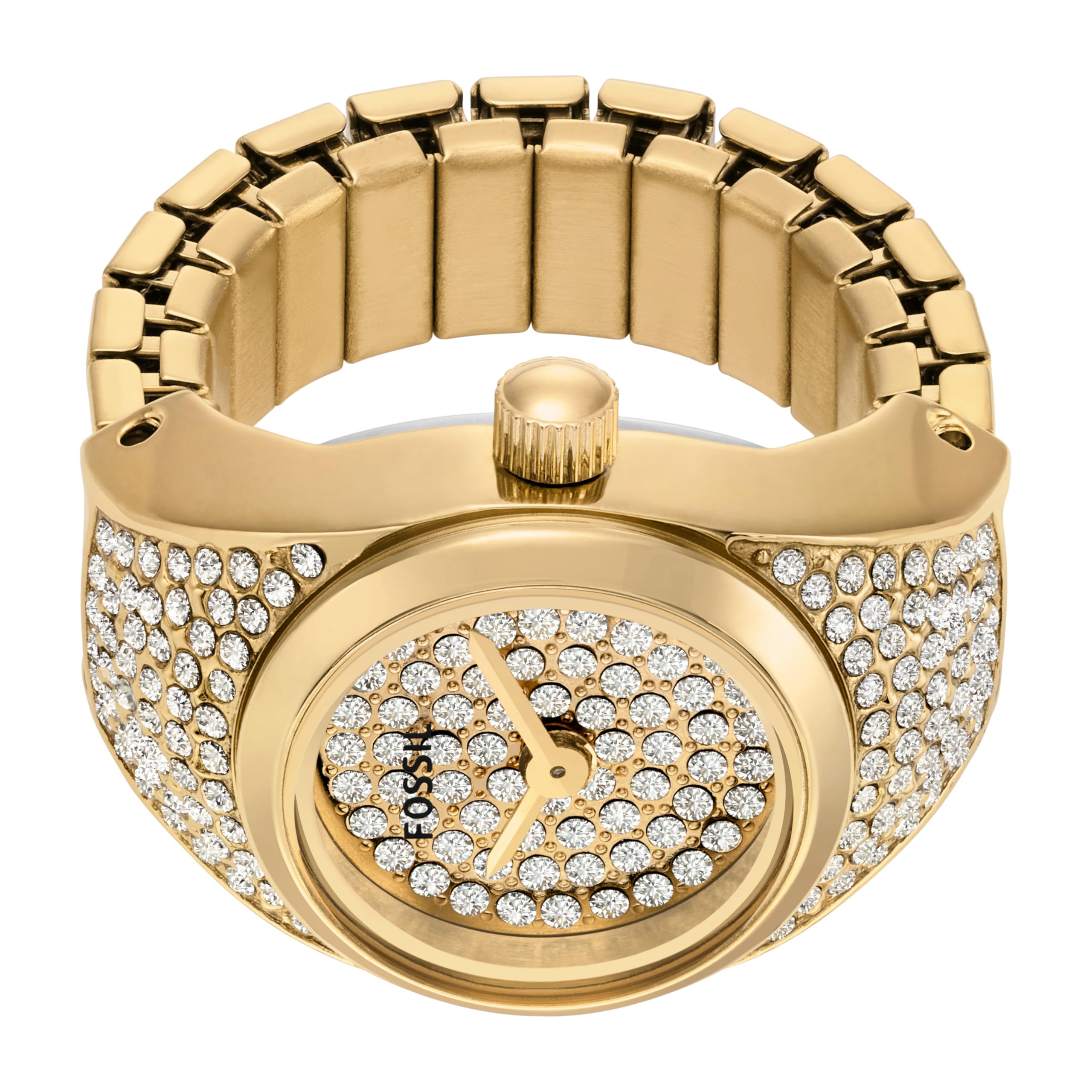 Fossil Women's Watch Ring Two-Hand Gold-Tone Stainless Steel Watches
