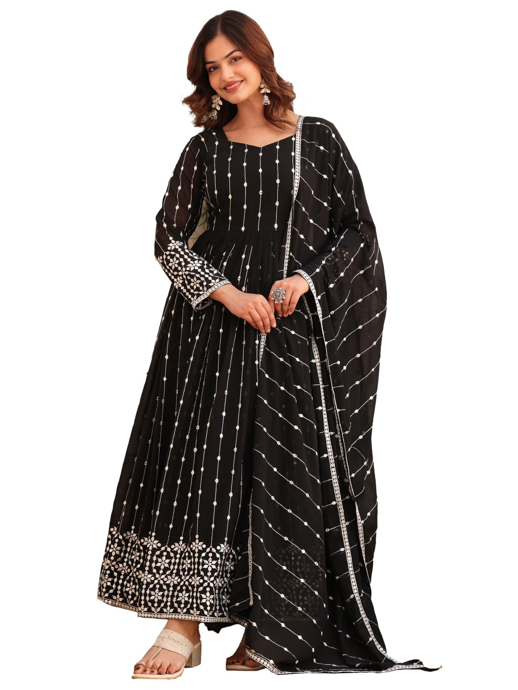 Fashion Basket Georgette Anarkali Anarkali Kurta Set For Women