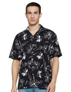 Pepe Jeans MenS Floral Relaxed Fit Shirt (Pm308742_Black