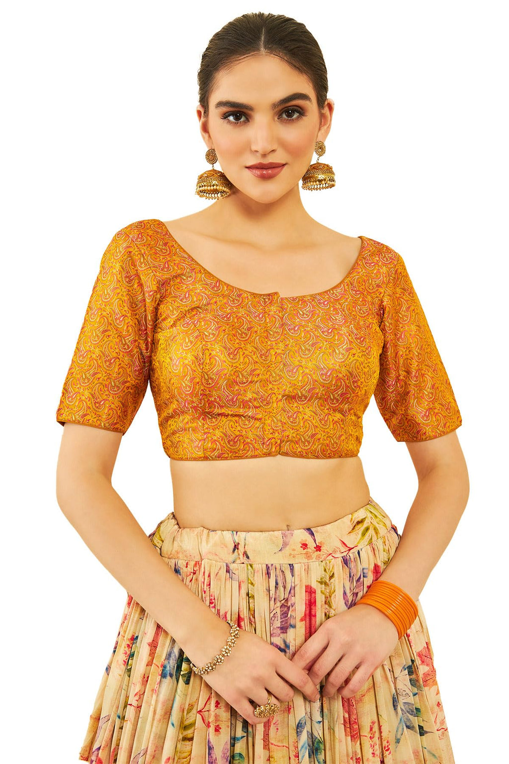 Soch Women Silk Blend Paisley Embroidered Blouse