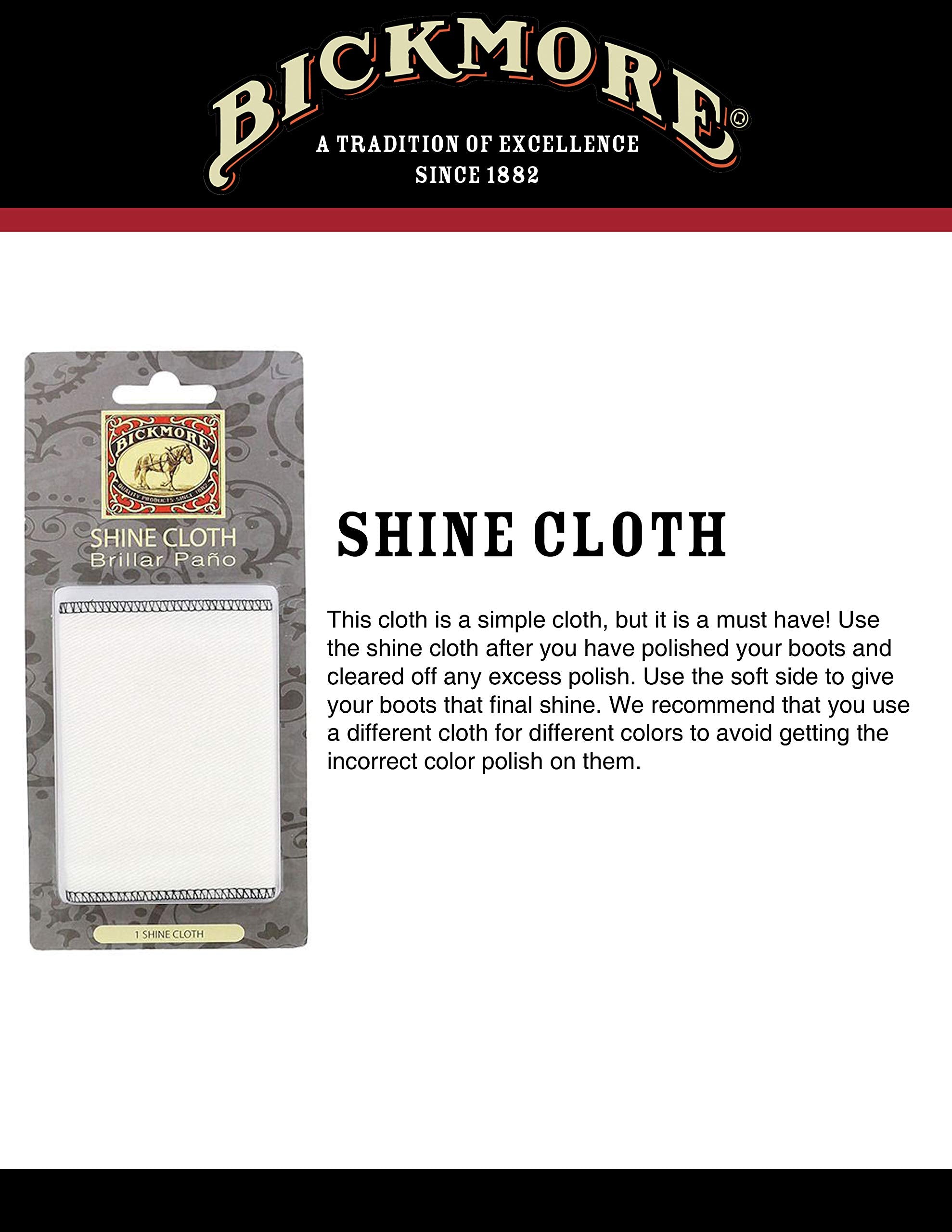 Bickmore Cotton Flannel Shoe Shine Cloth - Leather and Shoe Polishing Cloth