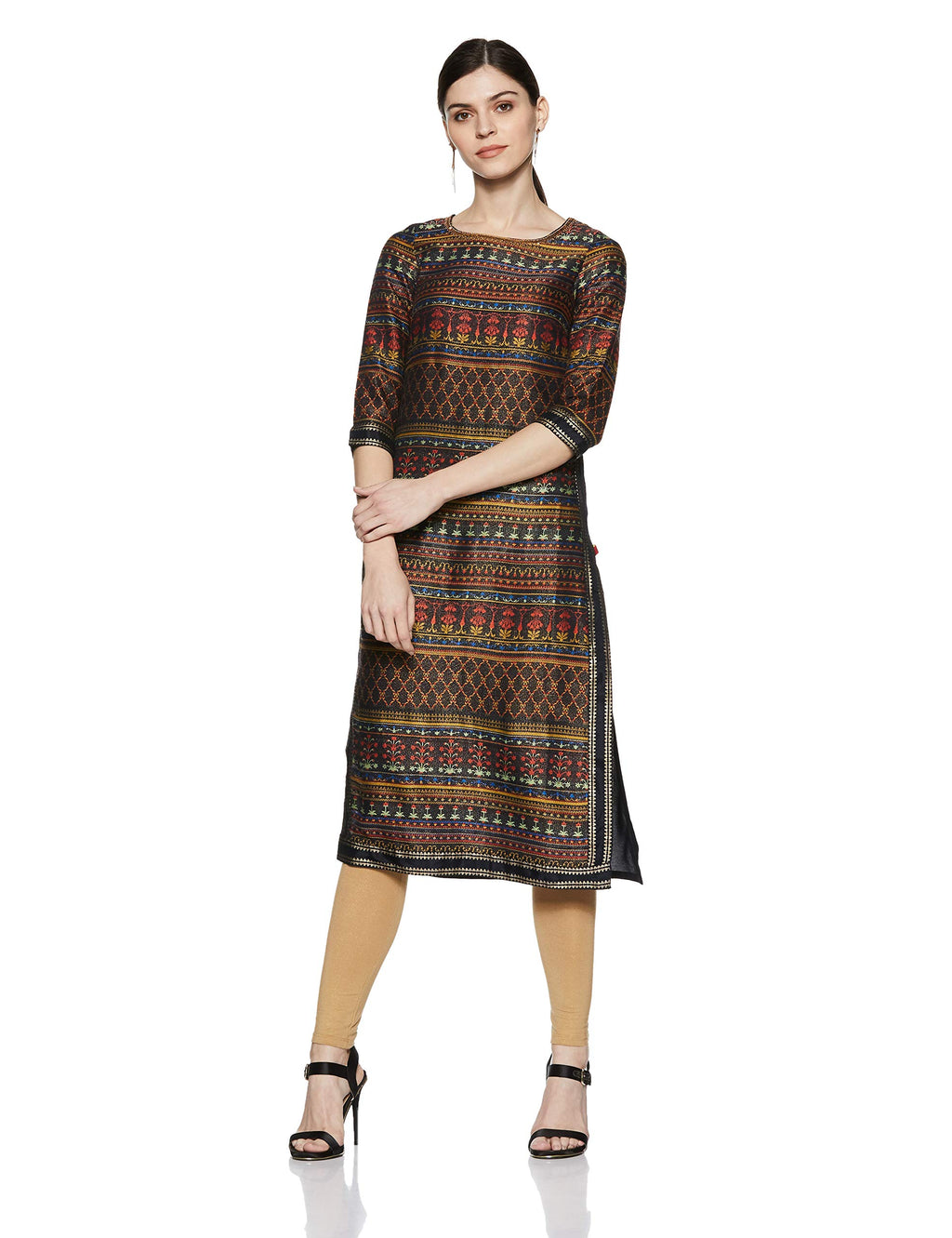 W For Woman Straight Kurta (18Auw11314-310021_Blue_18)
