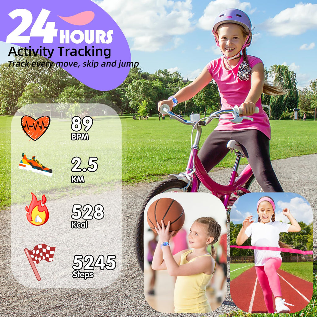 YOUSOKU Fitness Tracker Watch for Kids, IP68 Waterproof Kids Smart Watch with 1.5 DIY Dials 19 Sport Modes, Pedometers, Heart Ra