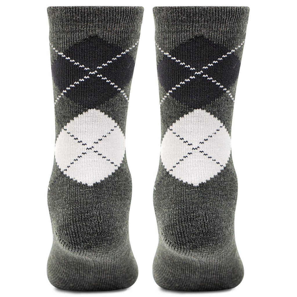 Bonjour Argyle Pattern Full Length Woolen Socks for Kids- Pack Of 2