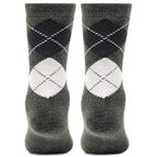 Bonjour Argyle Pattern Full Length Woolen Socks for Kids- Pack Of 2