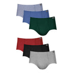 Hanes Men's Underwear Briefs, Mid-Rise, Moisture-Wicking, Assorted Solids 6-Pack, Medium