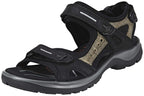 ECCO Women's Yucatan Sport Sandal, Black/Mole/Black Oil Nubuck, 8-8.5