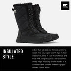 Sorel Whitney II Tall Lace Waterproof Women's Boots - Black - Size 8.5