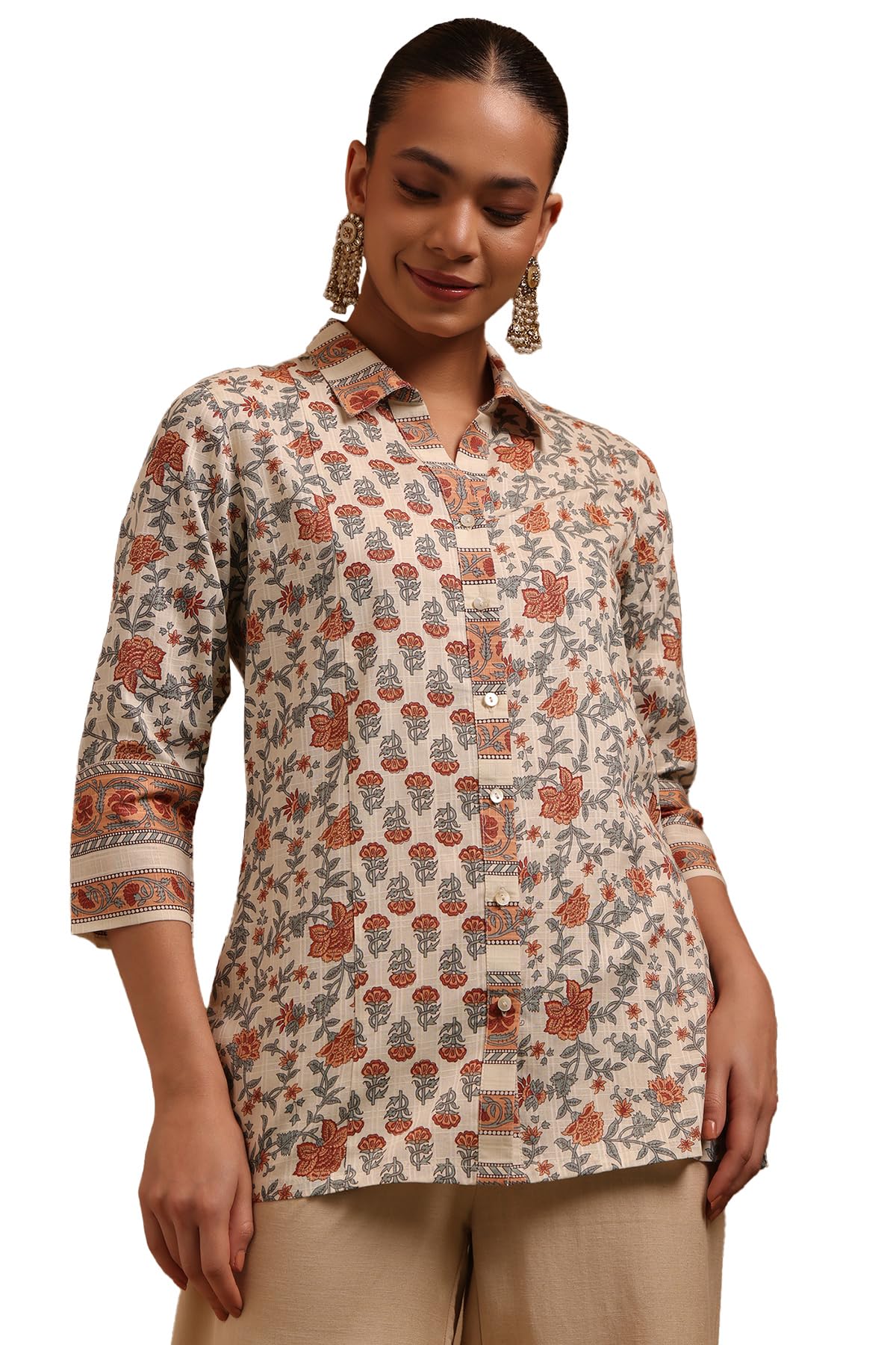 Soch Women Pure Cotton Floral Print T-Shirt