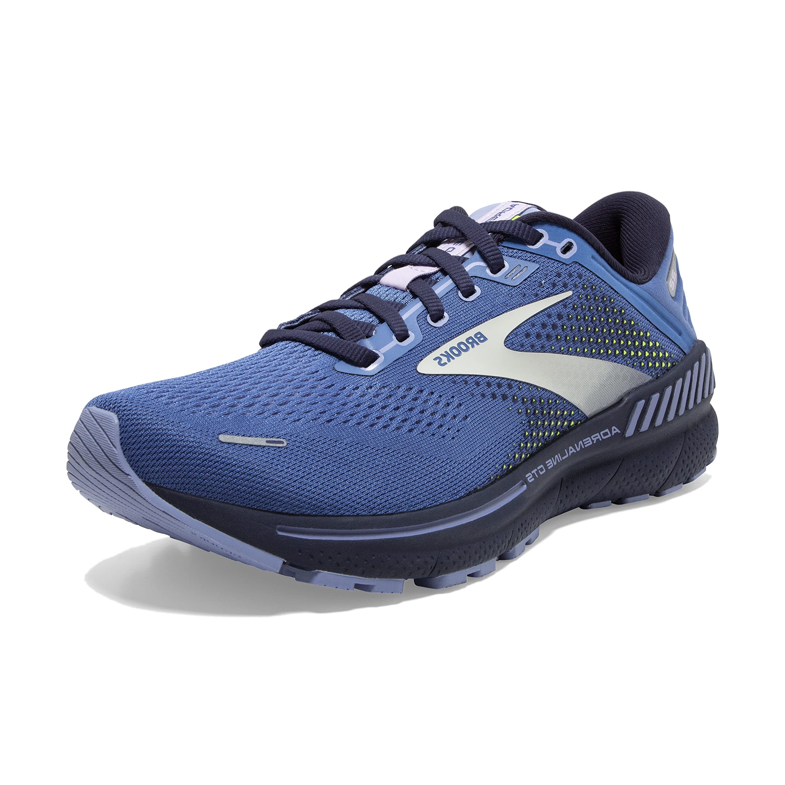 Brooks Women's Adrenaline GTS 22 Supportive Running Shoe - Blue/Purple/Nightlife - 6 Medium