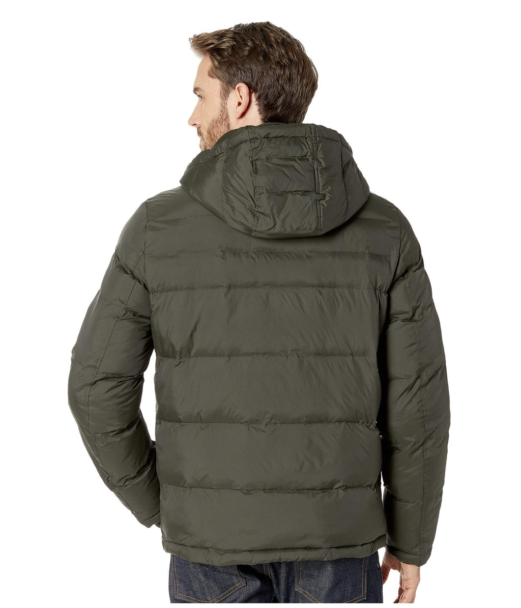 Tommy Hilfiger Men's Big & Tall Hooded Puffer Jacket, Olive, 4X Big