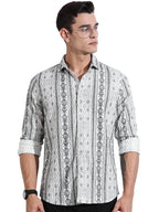 Thomas Scott Men Cutaway Collar Slim Fit Casual Shirt(TS1666_Grey)