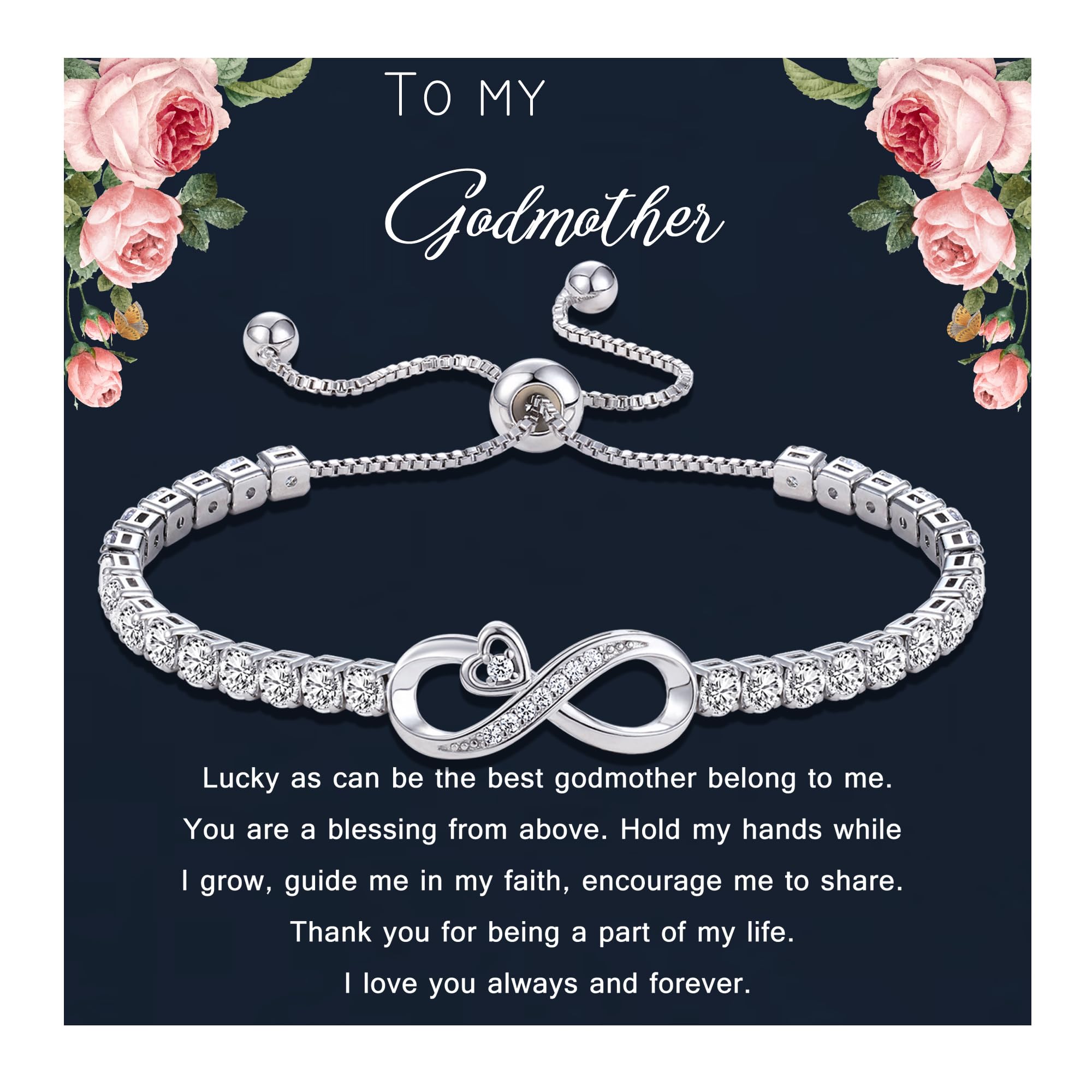 Godmother Proposal Gift Infinity Bracelets for Women Godmother Gifts for Her Christian Gifts Easter Basket Stuffers Jewelry for 