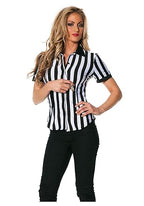 Underwraps Women's Referee Fitted Shirt, Black/White, Large