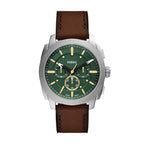 Fossil Men's Machine Chronograph Brown Leather Watch