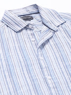 Dennis Lingo Blue MenS Slim Fit Casual Shirt