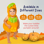 Dress Up America Baby Pumpkin Costume - Adorable Halloween Jack-O-Lantern Costume For Toddlers