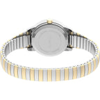 Timex Women's Easy Reader 25mm Watch - Two-Tone Case White Dial with Tapered Expansion Band