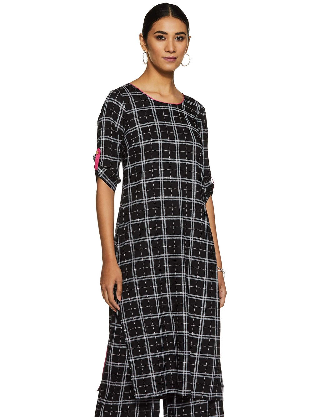 Aurelia Women'S Rayon Kurta (20Fea11185-501164_Black_Small)