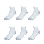 Hanes Ultimate Boys' 6-Pack Ankle Socks, White, 9 - 2 1/2 Medium