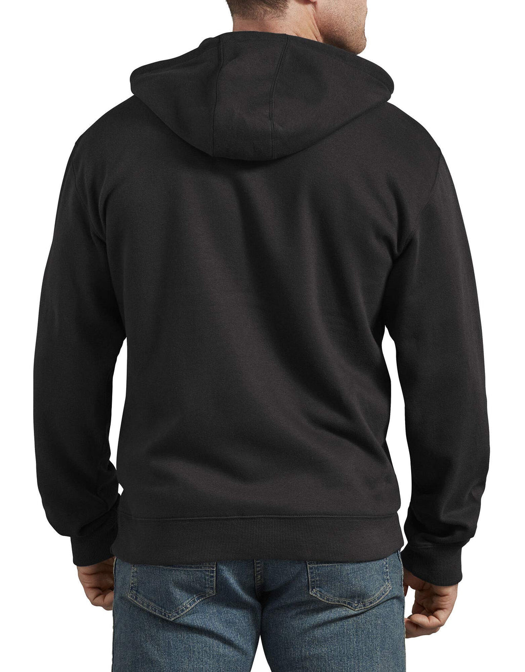 Dickies Men's Full Zip Fleece Hoodie, Dark Heather, Large