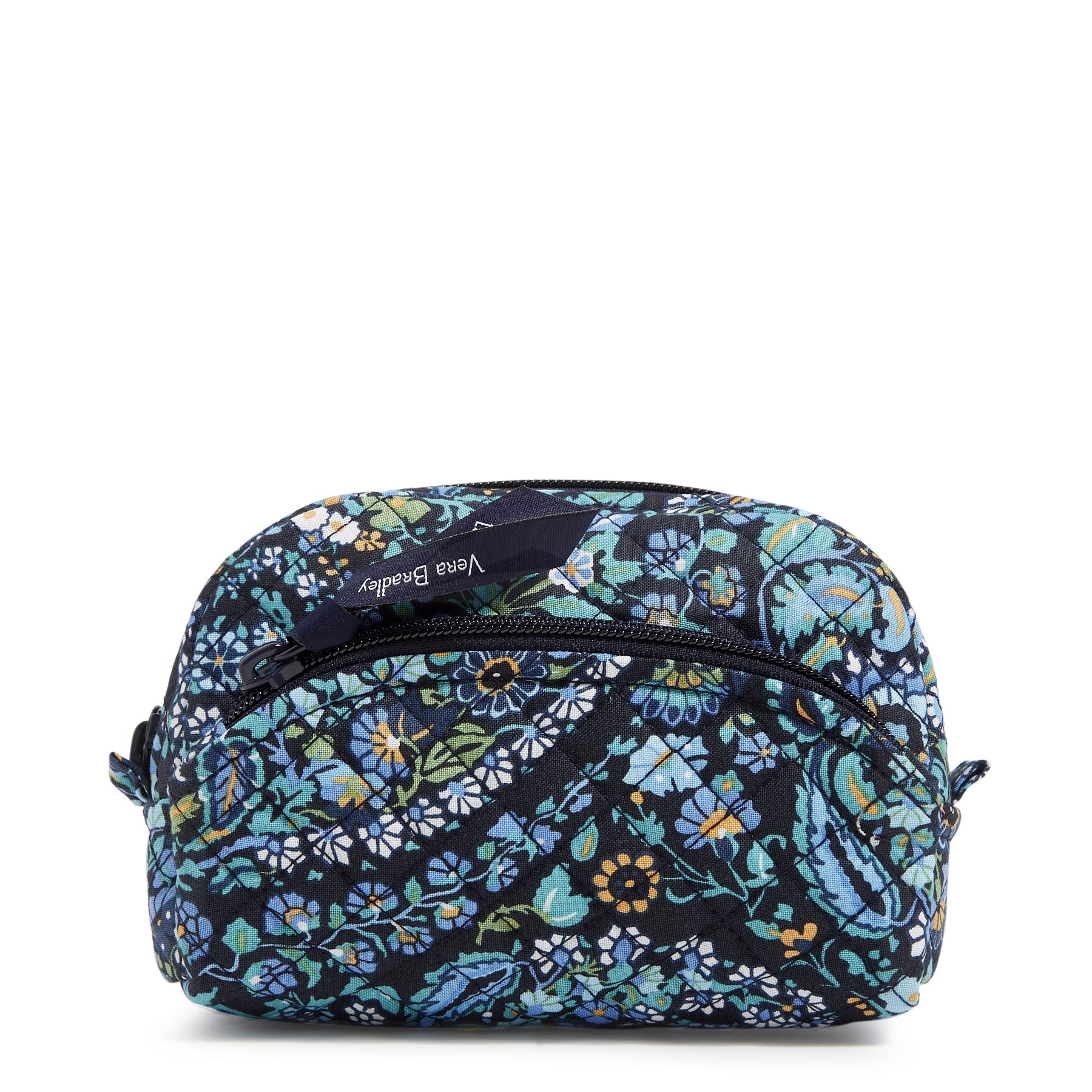 Vera Bradley Women's Cotton Mini Cosmetic Makeup Organizer Bag, Dreamer Paisley - Recycled Cotton, One Size