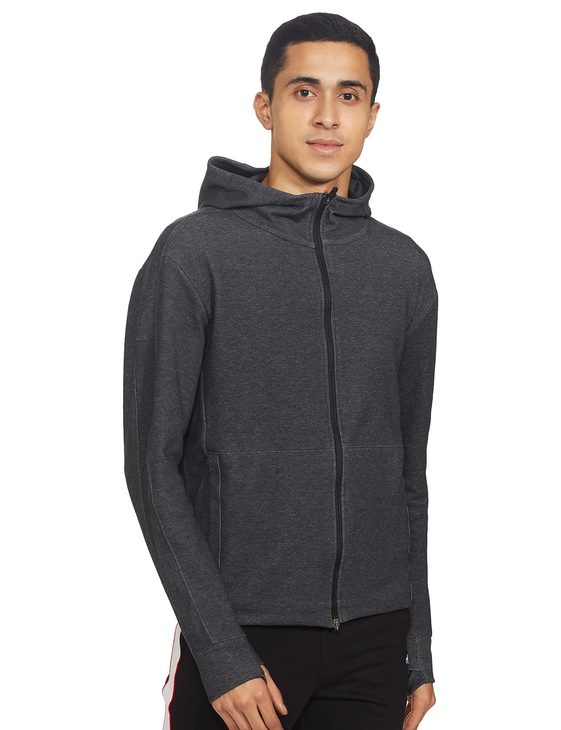 Nike Polyester Regular Hooded Neck Hoody Ny Dri-FIT Flc Hd Fz Men T-Shirts