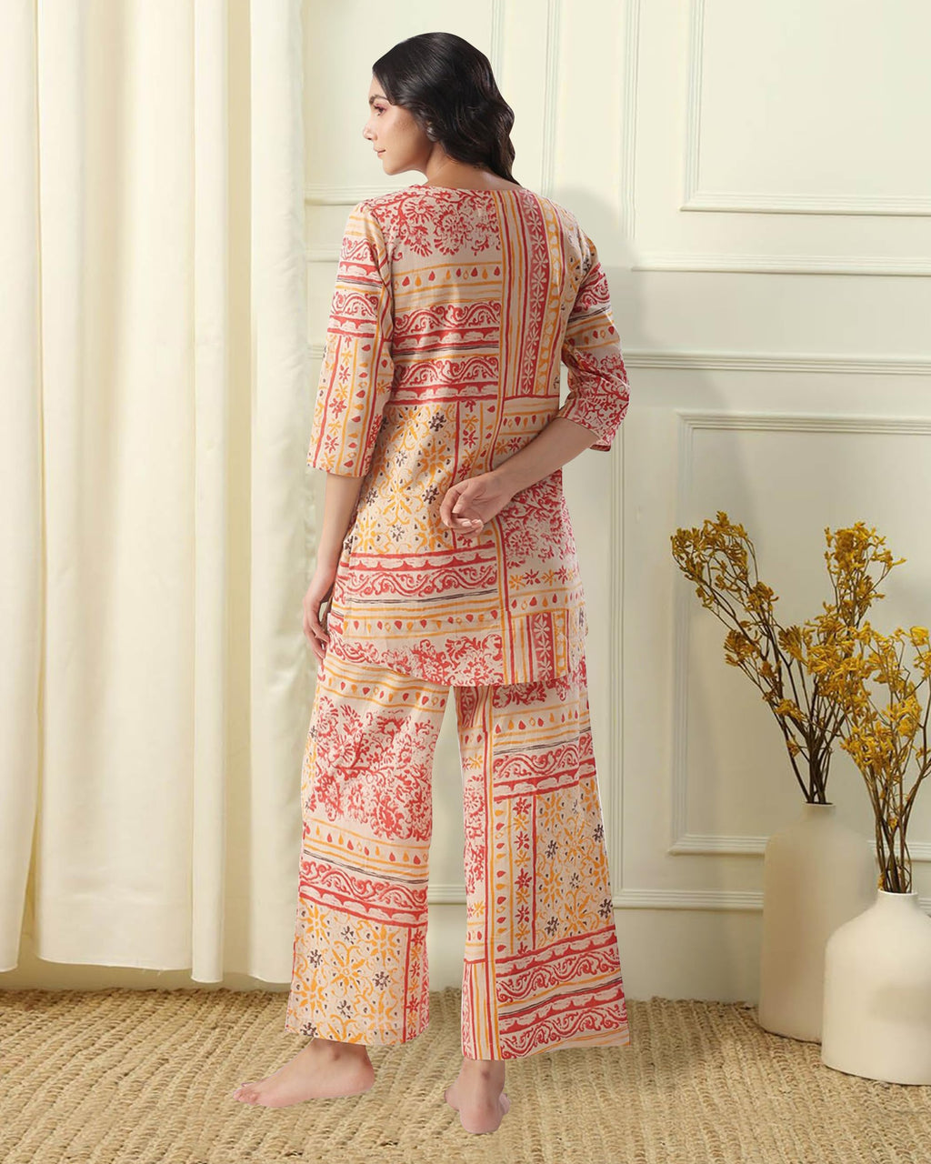 I Enterprise Women'S Cotton Tunic Knee-Length Dress (Y1_Inco-040_Multicolor5