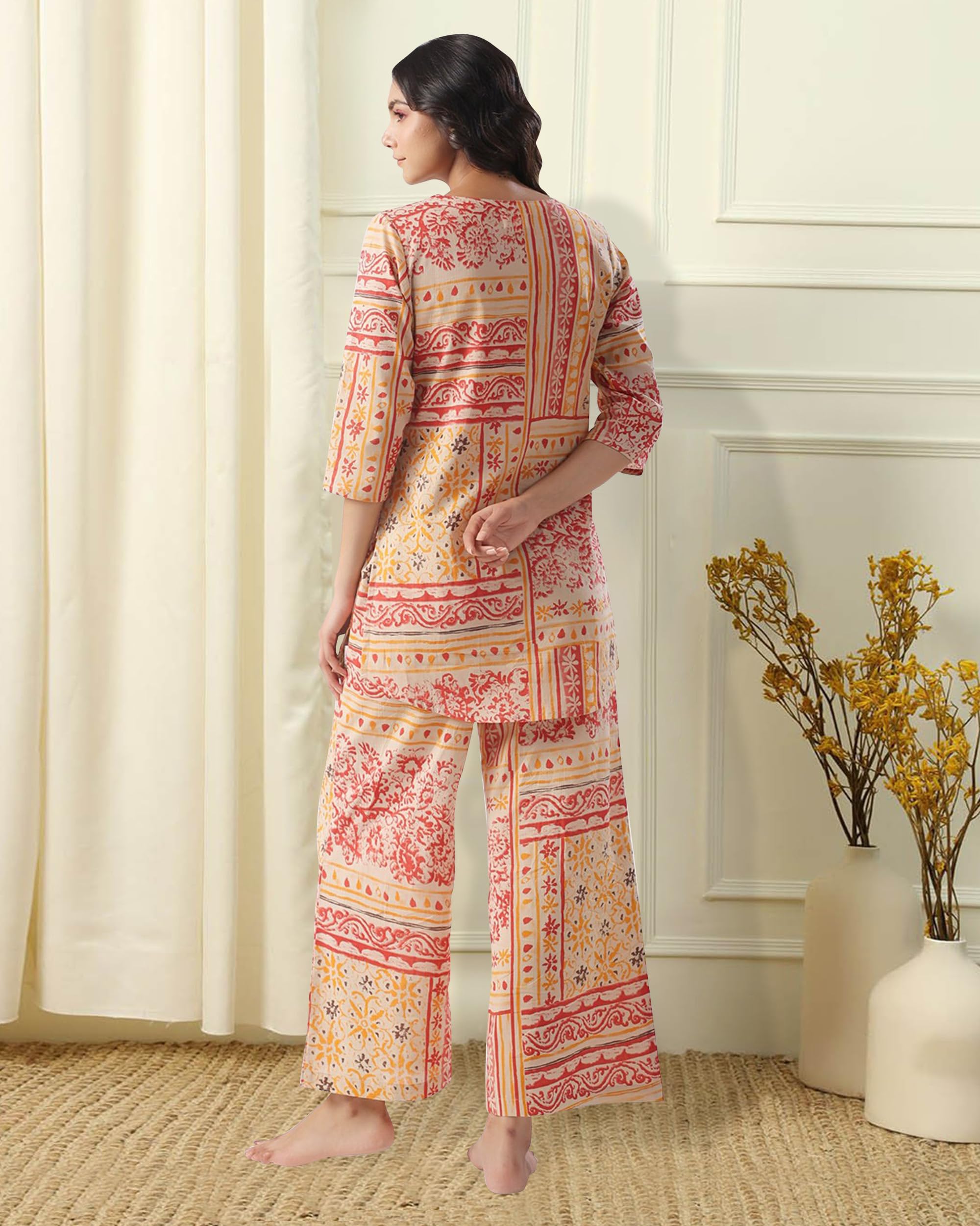 I Enterprise Women'S Cotton Tunic Knee-Length Dress (Y1_Inco-040_Multicolor5