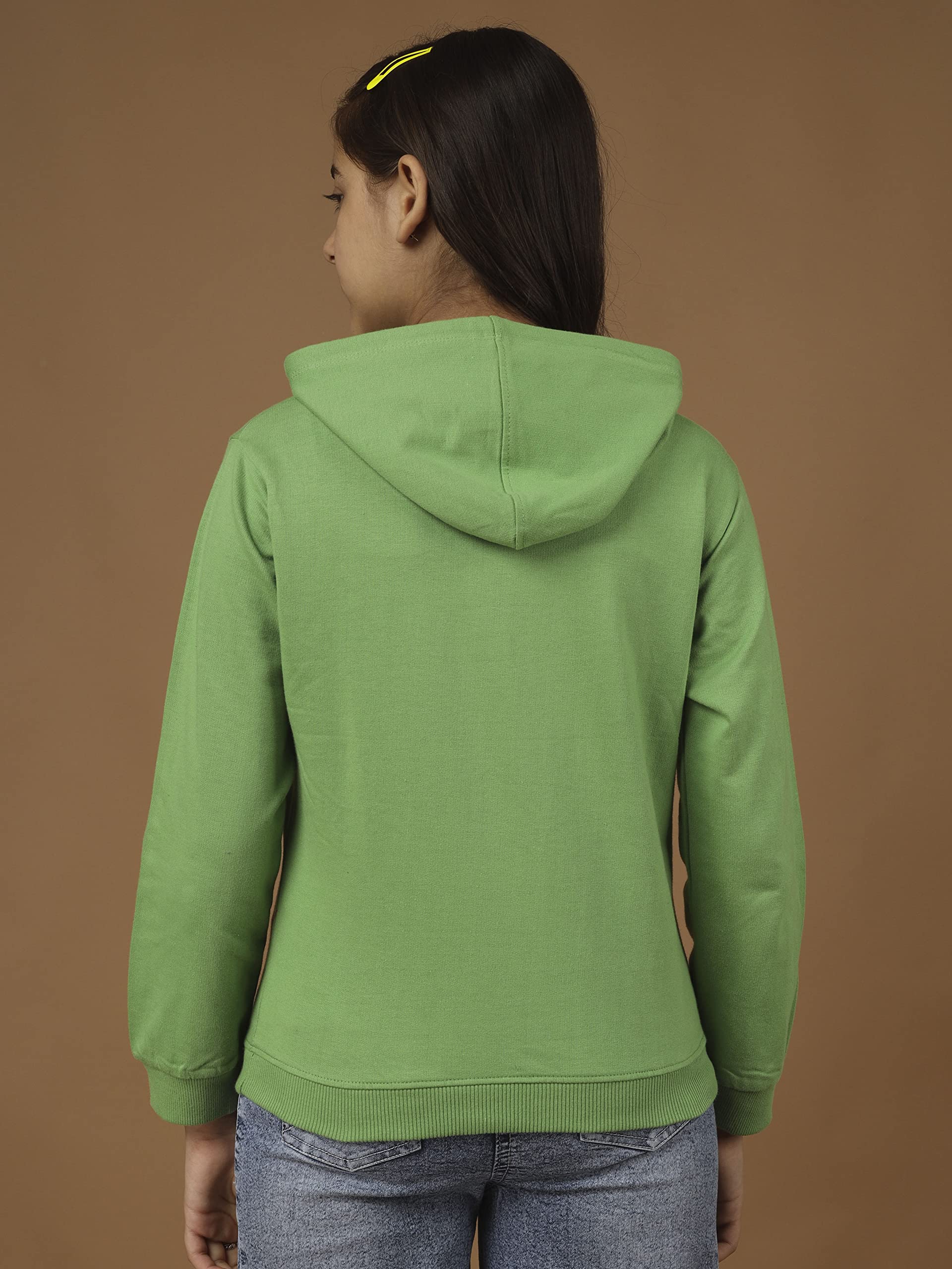 Kyda Kids Girls Cotton Hooded Neck Hoodies - Sweatshirt With Hoodies Full Sleeves Girls Winter Wear, Long Sleeve Sweatshirts For