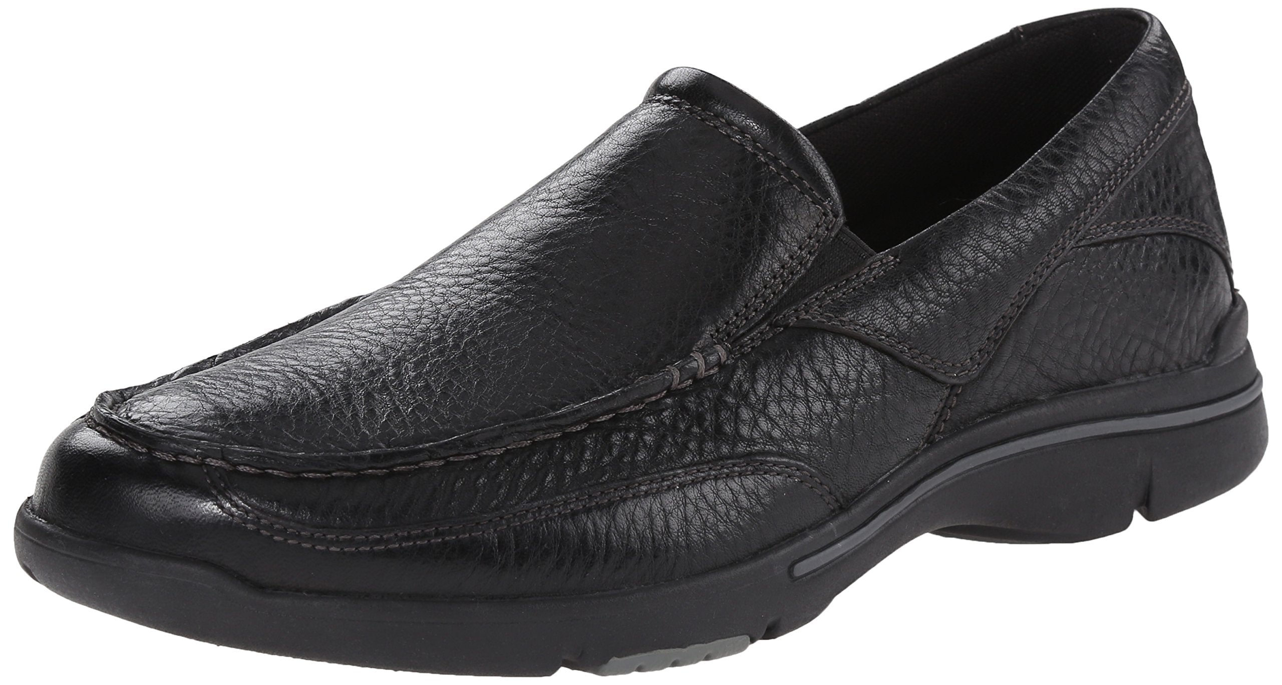 Rockport Mens Eberdon Slip-On Loafer- Black Leather/Flint-10.5 M