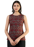 Pinkmint Womens Printed Sleeveless Top for Women & Girls | Pure Cambric Cotton Fabric | Regular Fit | Soft, Breathable| Ideal fo